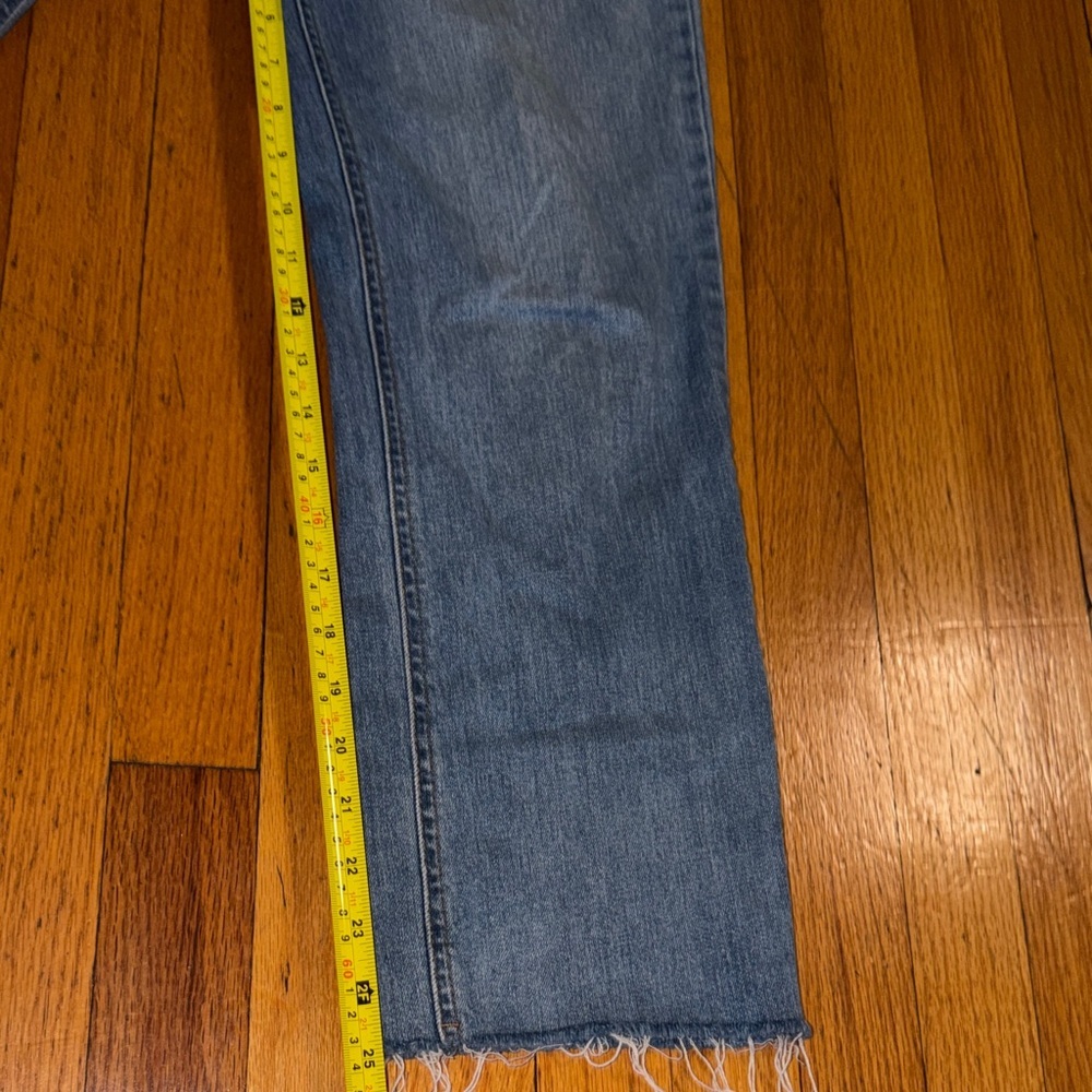 Harper High Rise Distressed Blue Jeans - Picture 6 of 12